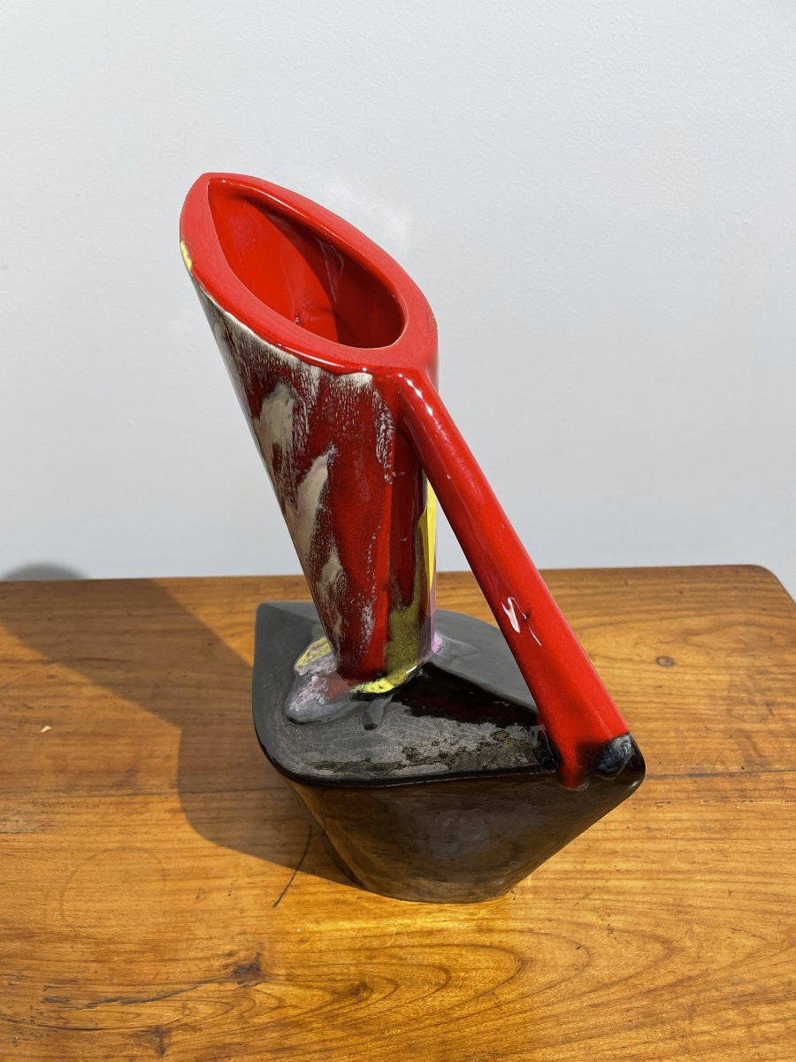 Vallauris - Large Cubist Pitcher-photo-2