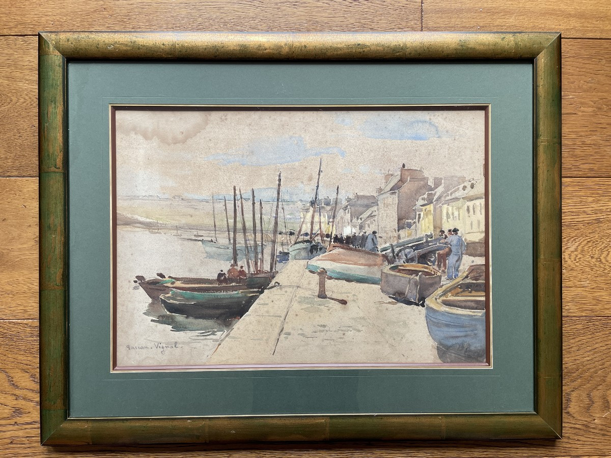 Camille Pascau-vignal (1880-1960) - The Quays Of Camaret