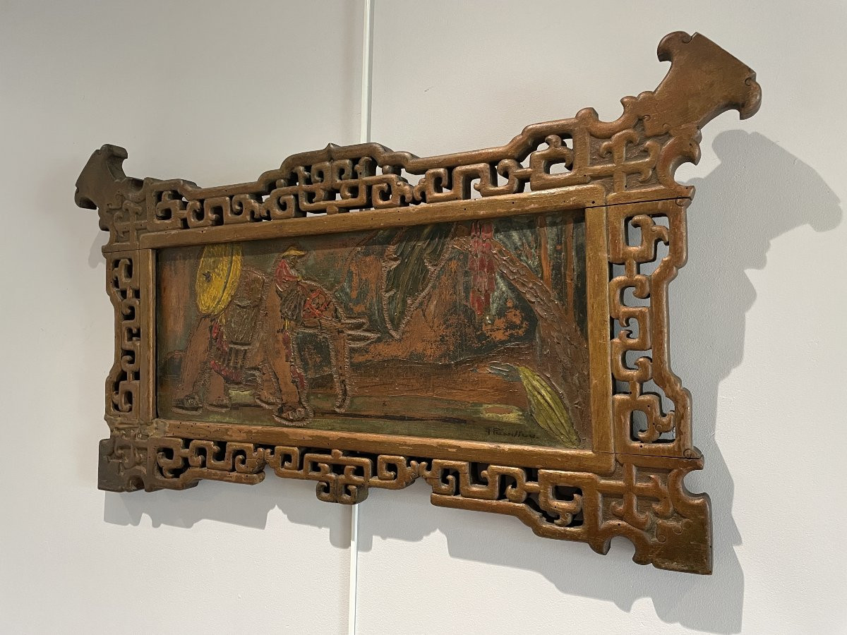 Peintres Voyageurs - Indochine Vietnam - Eléphant et son cornac-photo-4