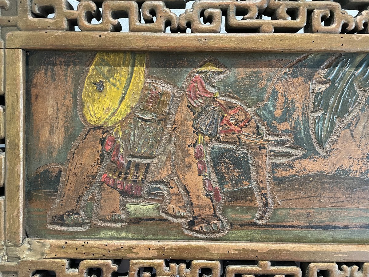 Peintres Voyageurs - Indochine Vietnam - Eléphant et son cornac-photo-2