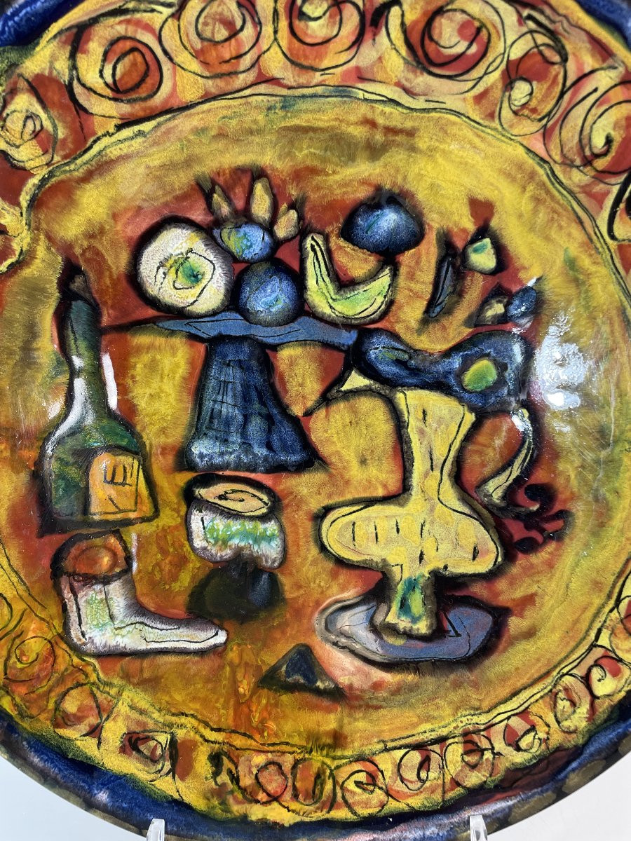 Paul Yvain / Yvin (1919-2007) - Keraluc - Coupe sur pied-photo-4