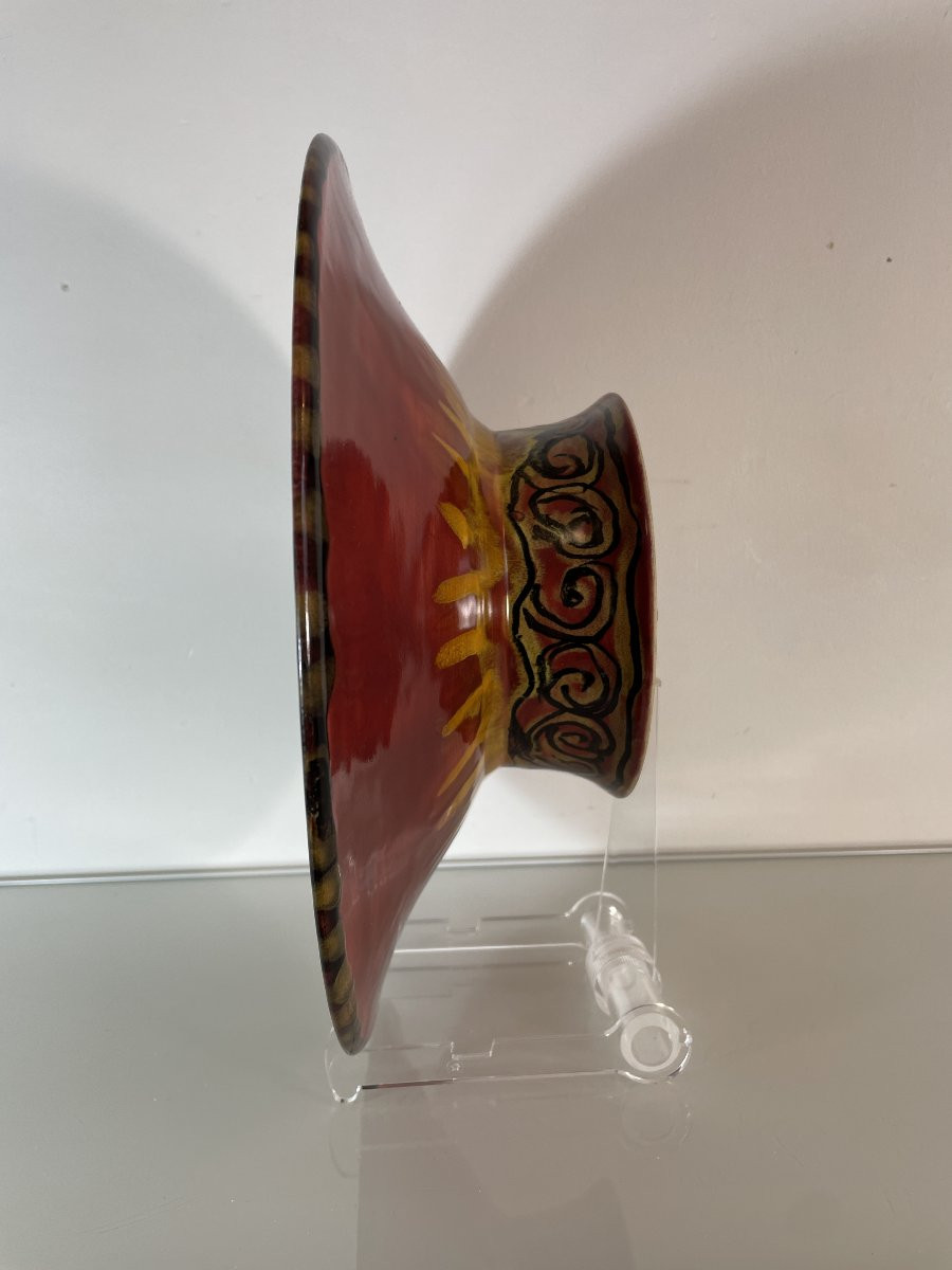 Paul Yvain / Yvin (1919-2007) - Keraluc - Coupe sur pied-photo-3