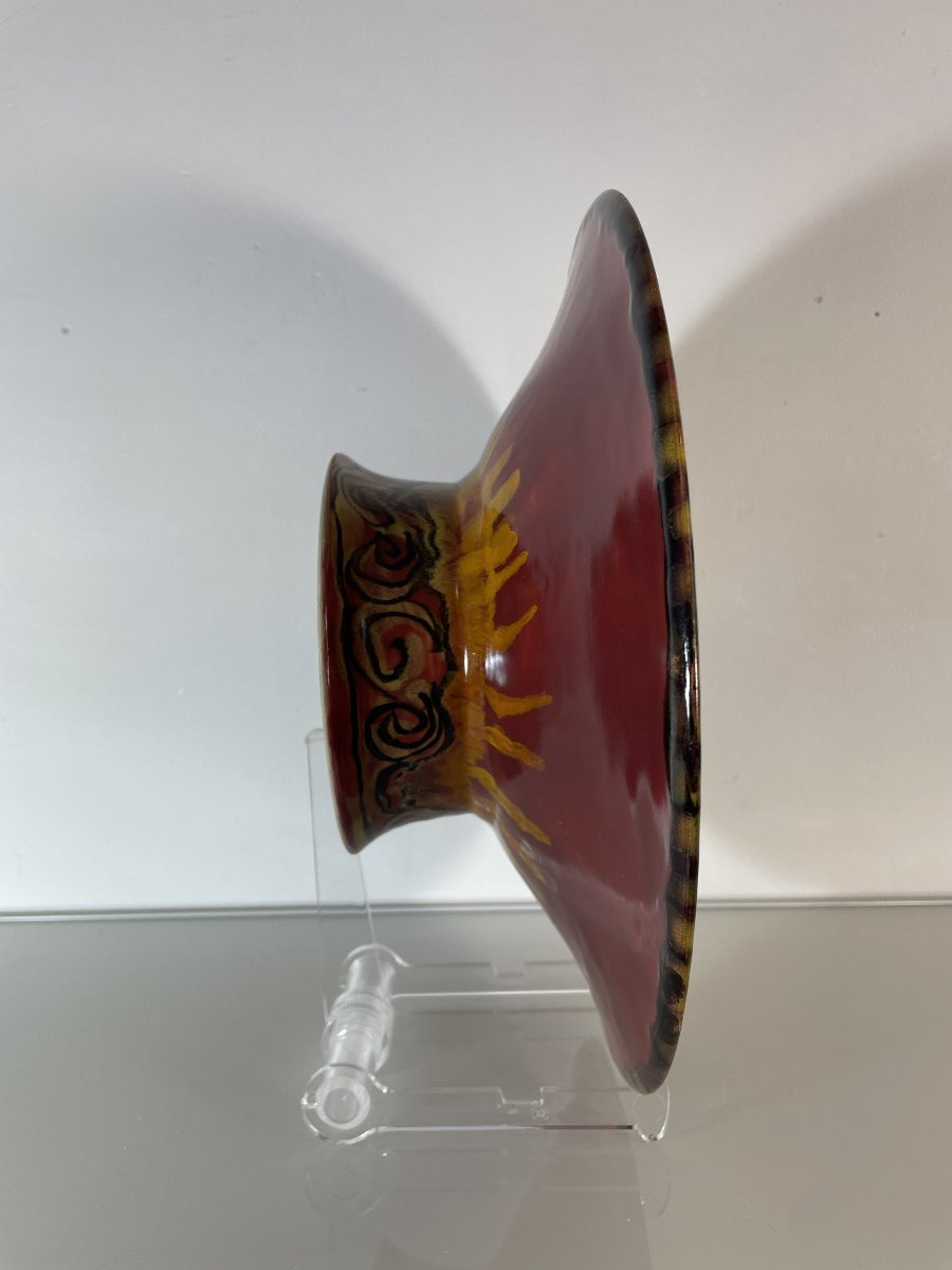 Paul Yvain / Yvin (1919-2007) - Keraluc - Coupe sur pied-photo-7