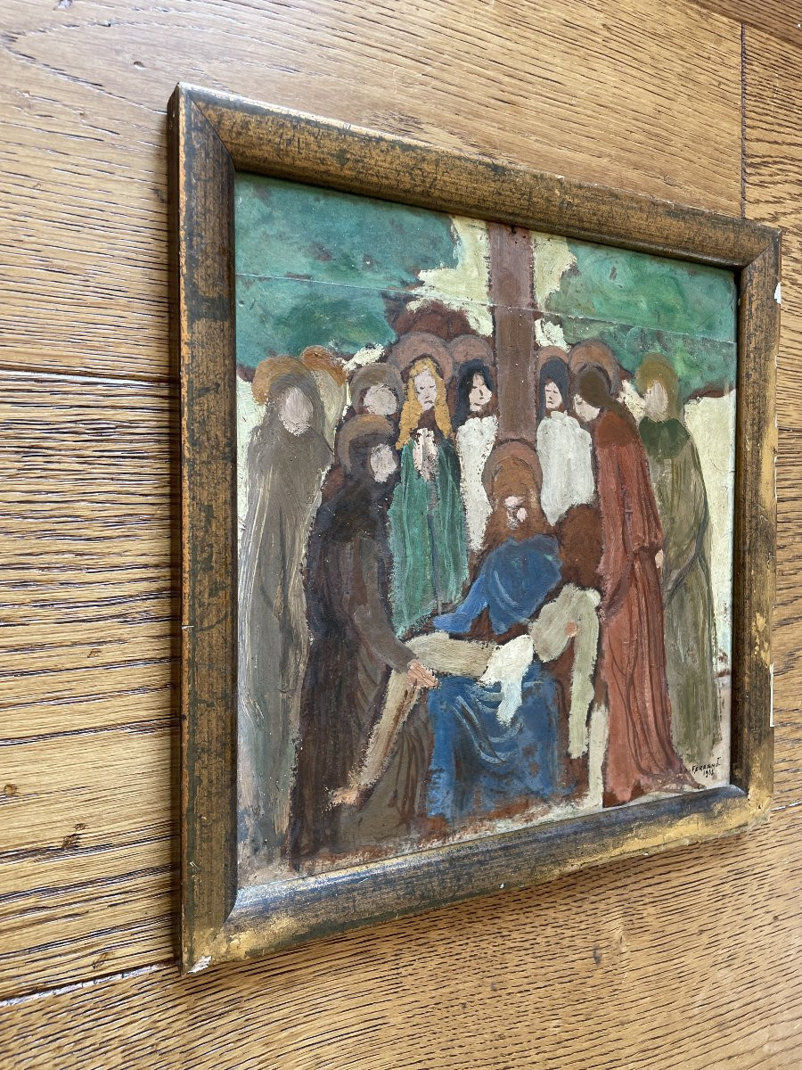 Louis Ferrand (1905-1992) - Descent From The Cross - 1938-photo-2
