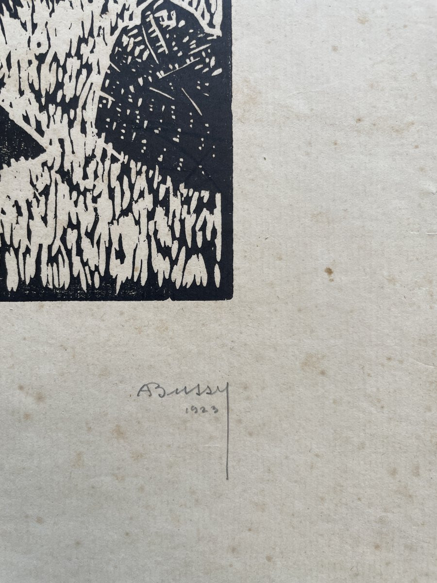 André Mériel-bussy (1902-1985) - Breton Women - Woodcut From 1923-photo-3