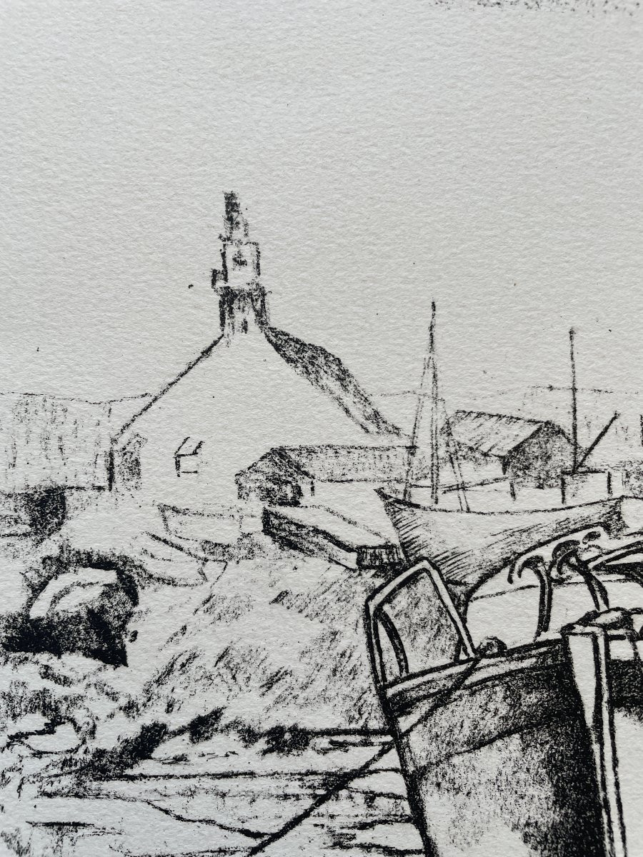 Micheline Mével-Roussel (1925-2022) - Le port de Camaret Sur Mer-photo-1