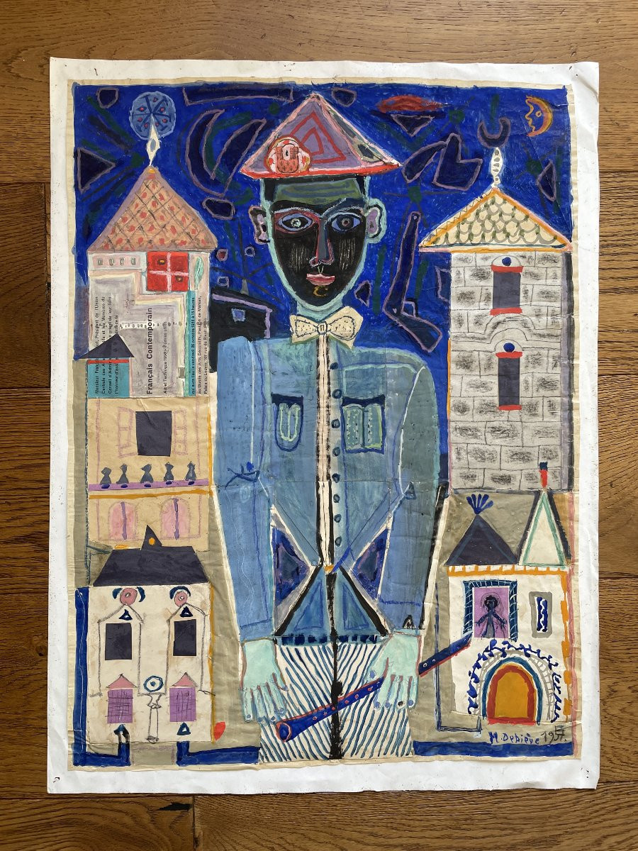 Michel Debiève (1931-2021) - The Flute Player-photo-4