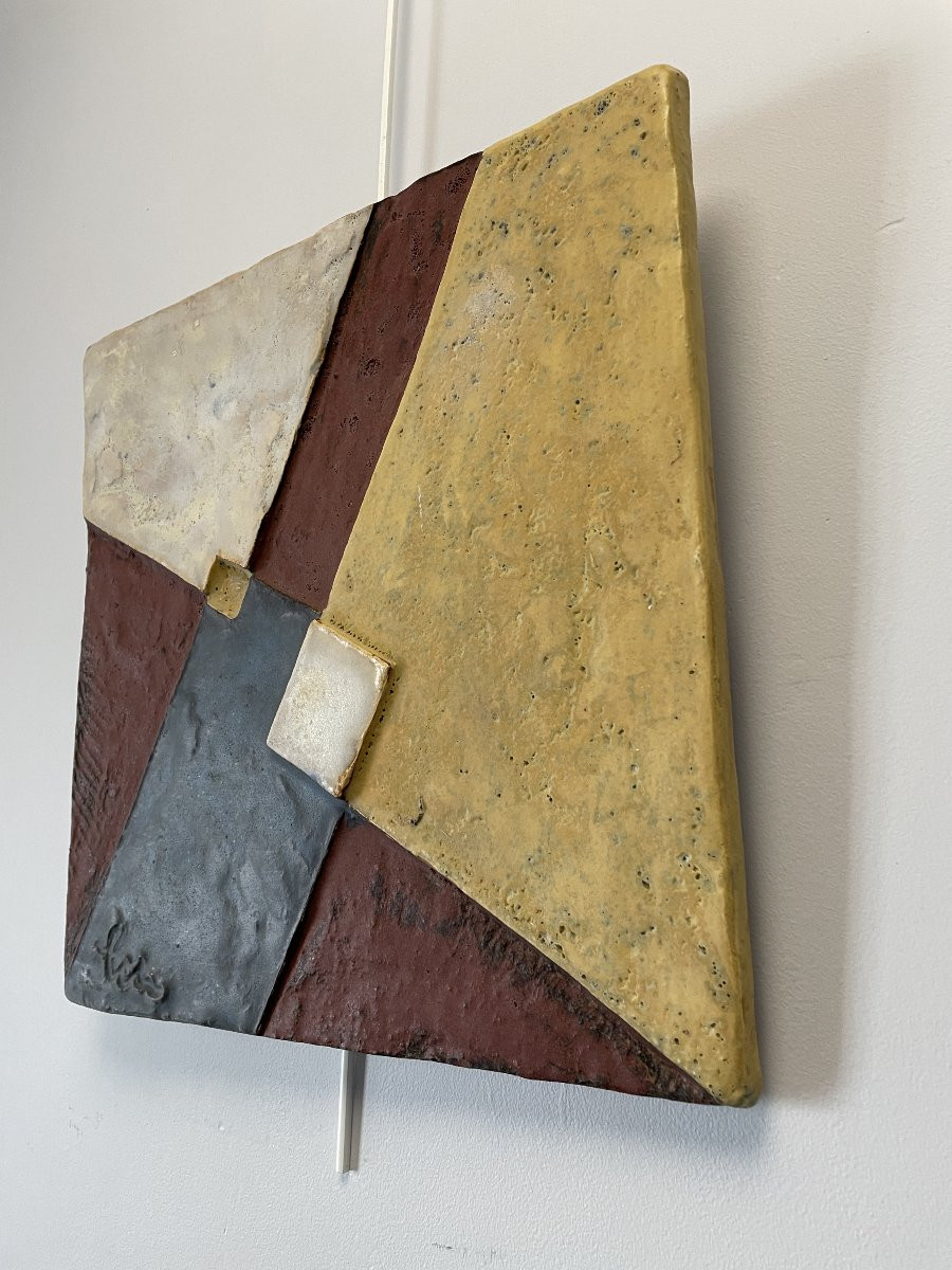 Helmut Schaffenacker (1921-2010) - Plaque murale à décor suprématiste-photo-4