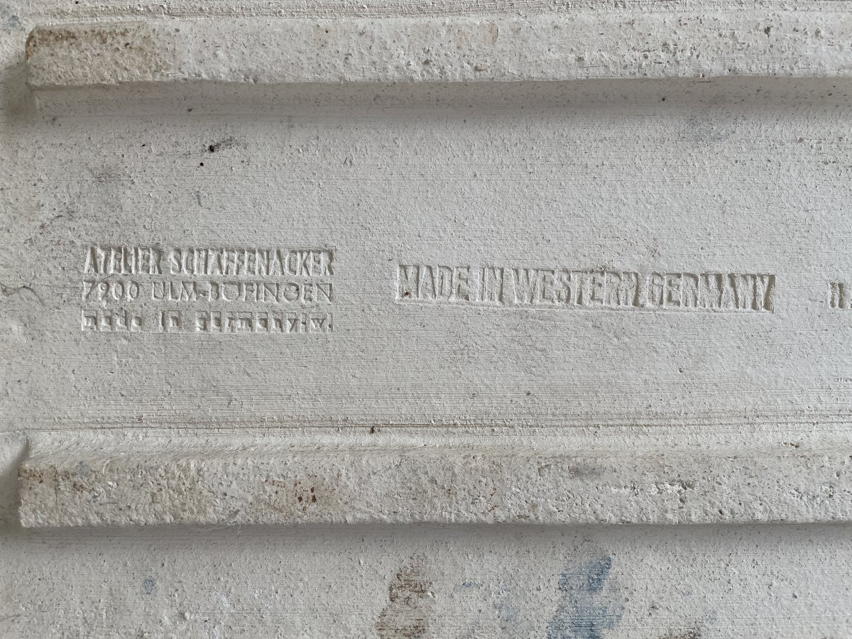 Helmut Schaffenacker (1921-2010) - Plaque murale à décor suprématiste-photo-2