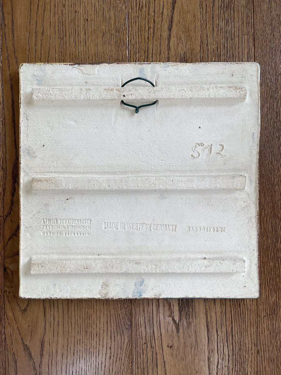 Helmut Schaffenacker (1921-2010) - Plaque murale à décor suprématiste-photo-3