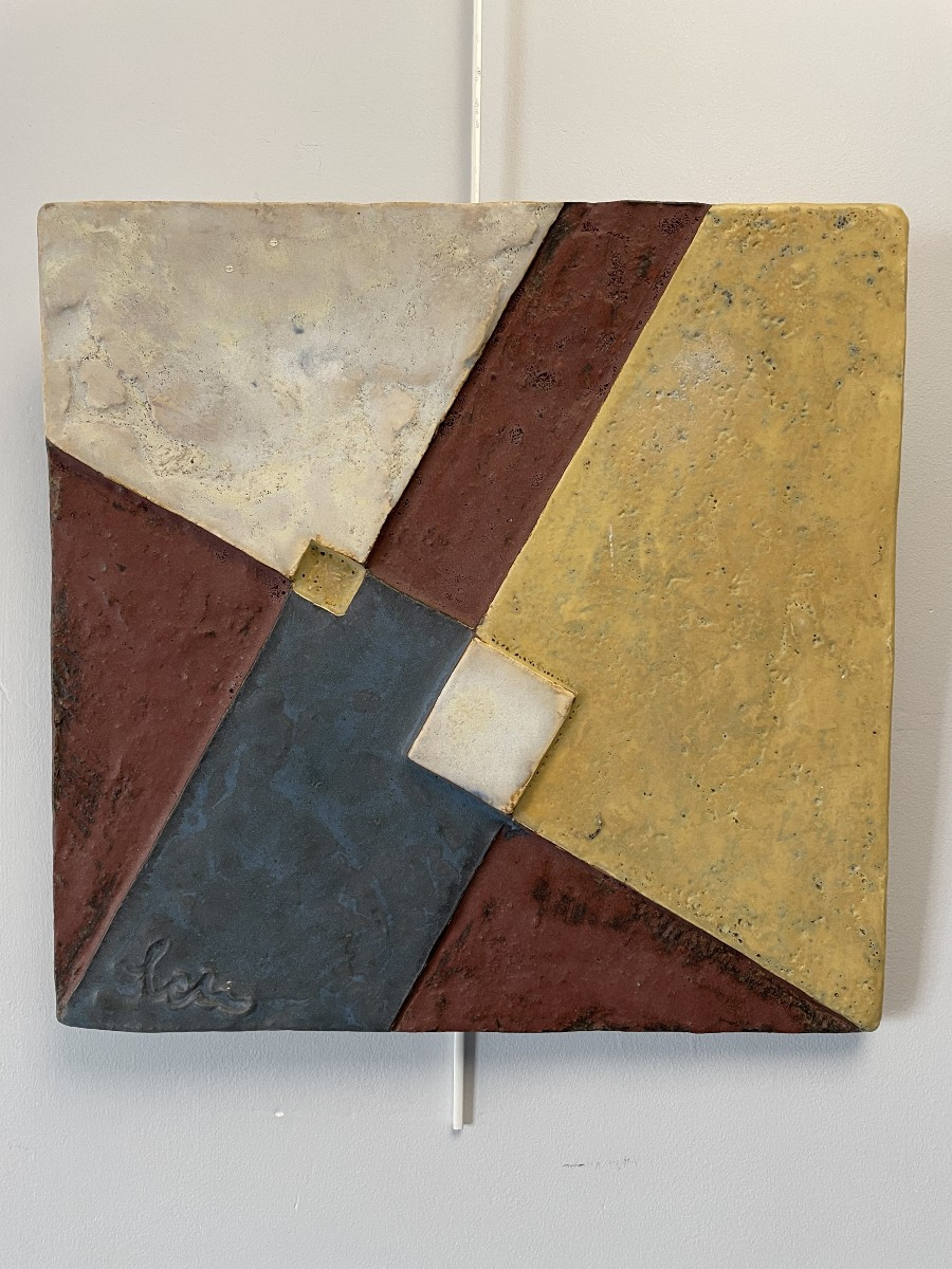 Helmut Schaffenacker (1921-2010) - Plaque murale à décor suprématiste