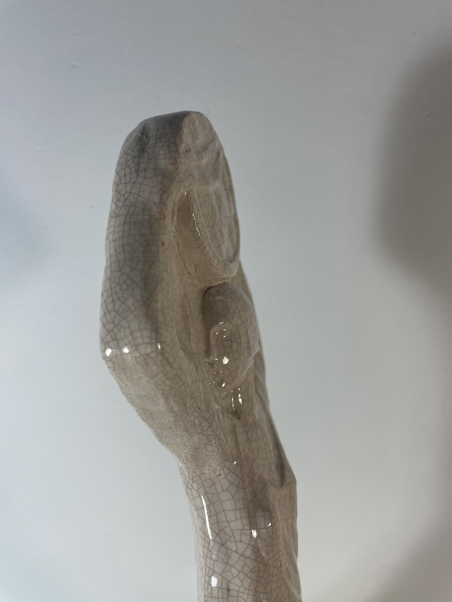 Art Deco Ceramic - Dancer With A Disc-photo-2