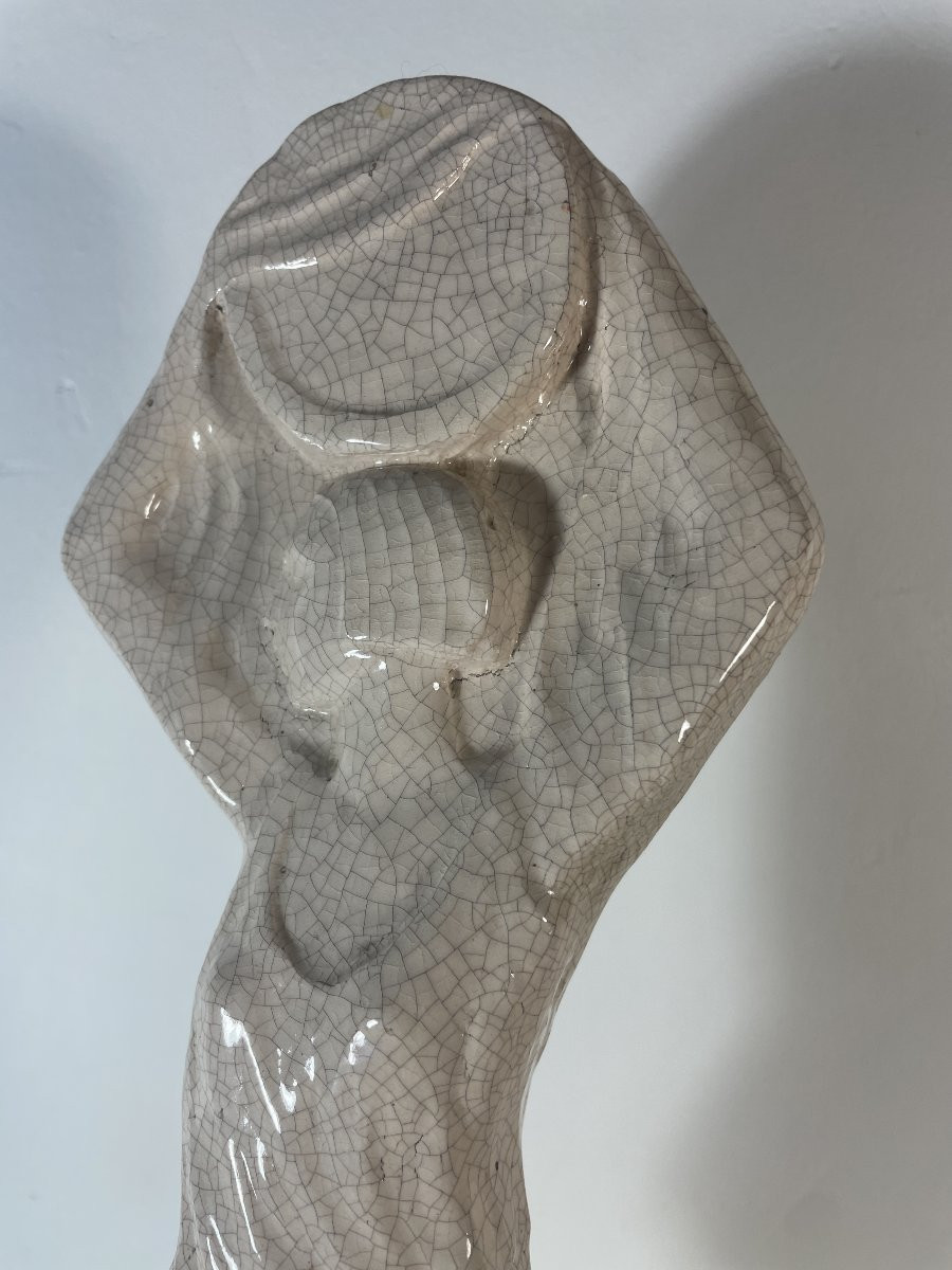 Art Deco Ceramic - Dancer With A Disc-photo-4