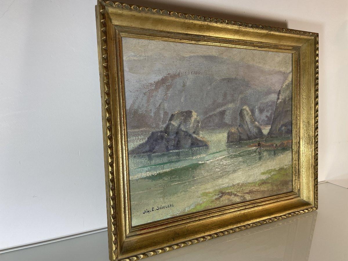 Jim Eugène Sévellec (1897-1971) - Une plage à Camaret en Presqu'ile de Crozon-photo-3