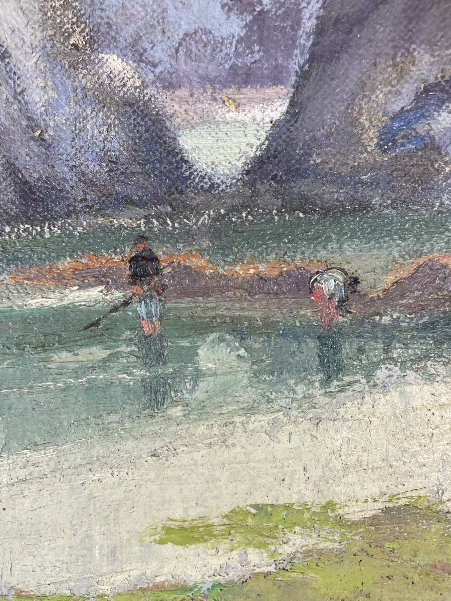 Jim Eugène Sévellec (1897-1971) - Une plage à Camaret en Presqu'ile de Crozon-photo-5