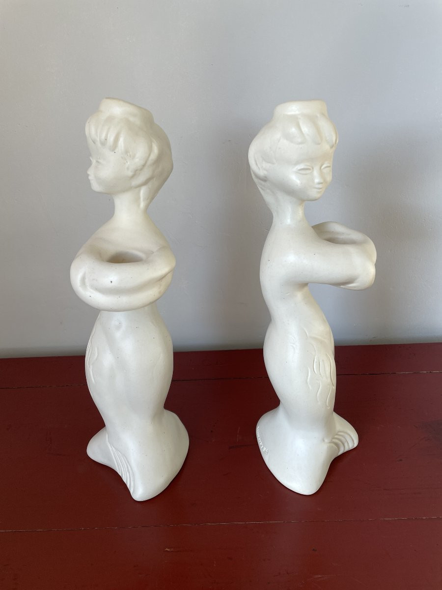 Isabelle Delecourt  Dit Bel Delecourt (1915-2017) - Grands bougeoirs-photo-2