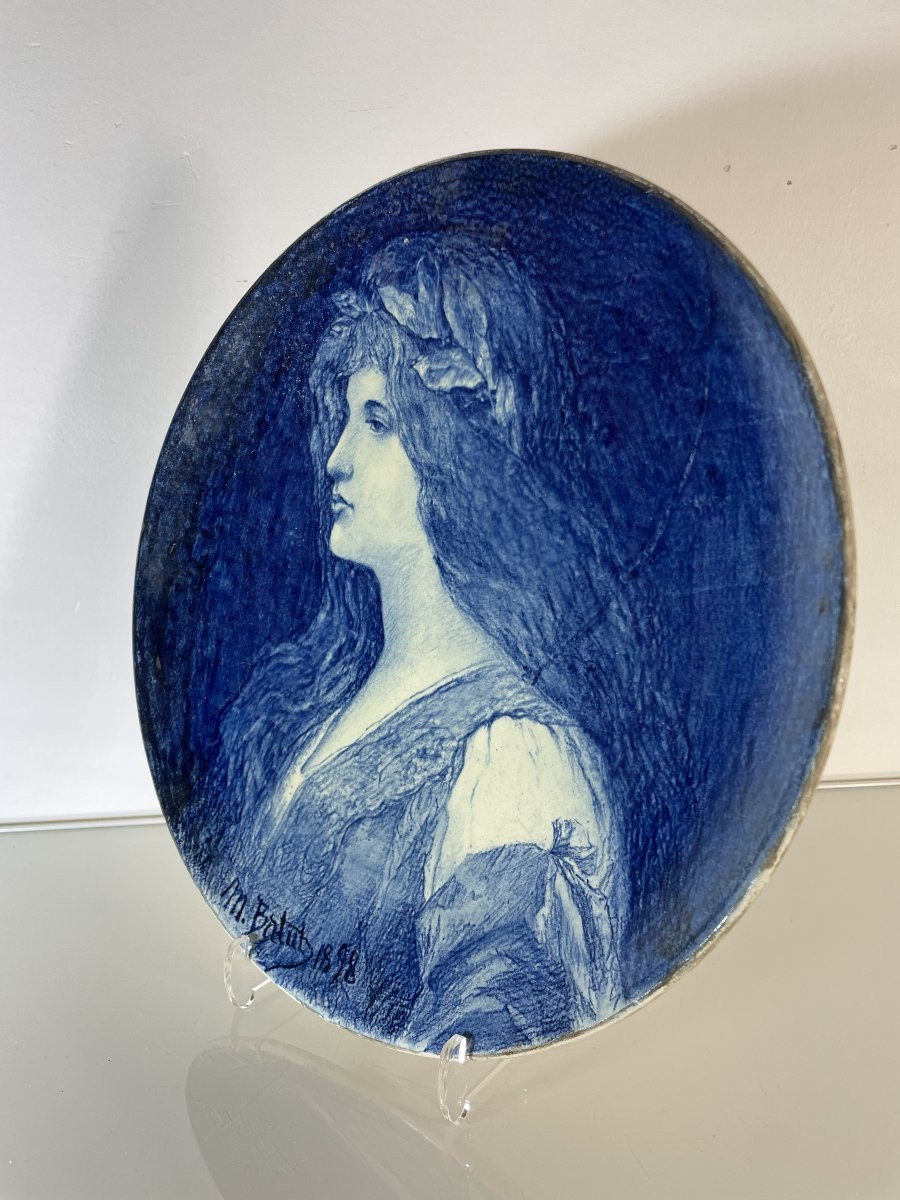 Arts & Crafts - Decorative Earthenware Wall Plaque - 1898-photo-2