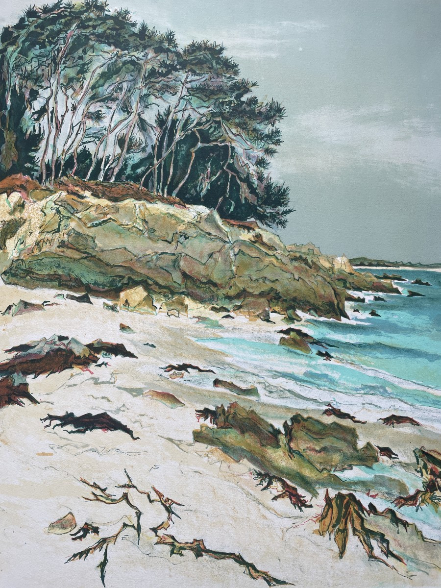 Louis Vuillermoz (1923-2016) - Plage bretonne