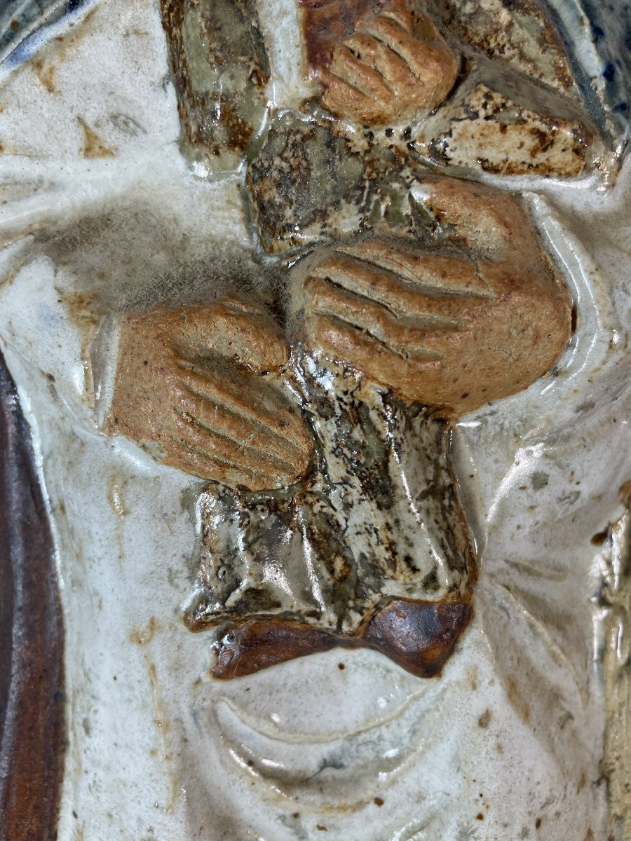 Cécile Dein (1929- ) - Virgin And Child - Stoneware-photo-4