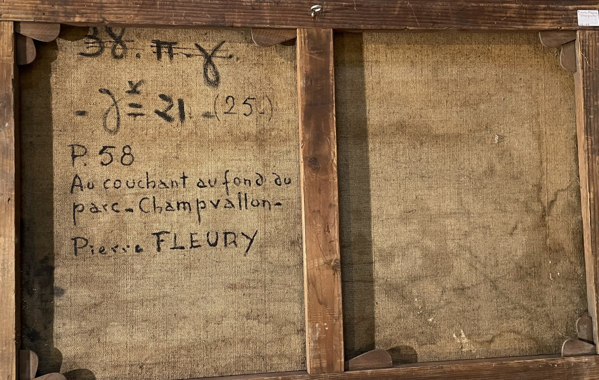 Pierre Fleury (1900-1985) - Au couchant, au fond du Parc, Champvallon-photo-1