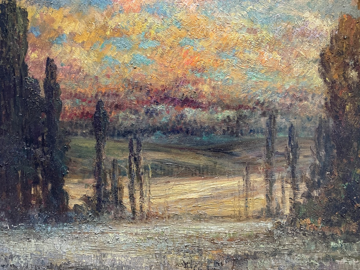 Pierre Fleury (1900-1985) - Au couchant, au fond du Parc, Champvallon