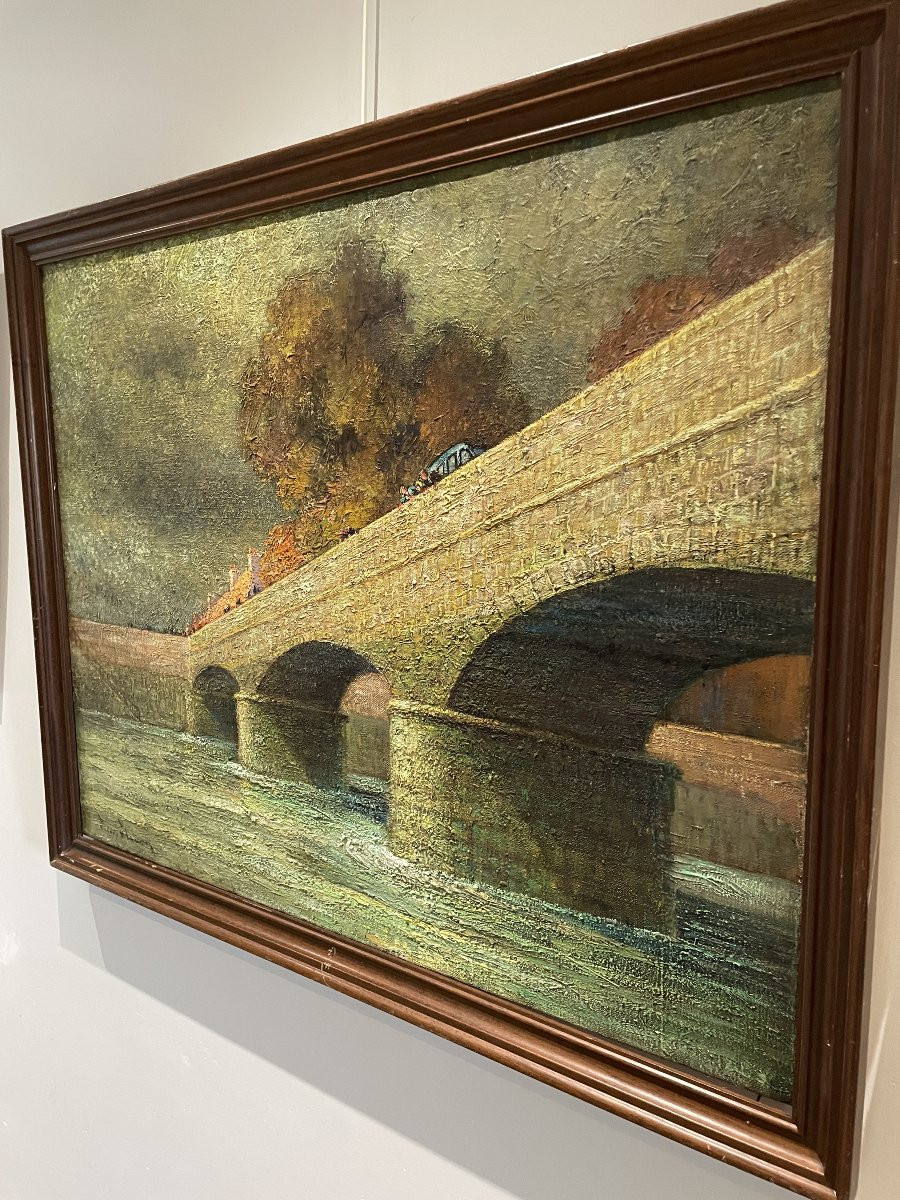 Pierre Fleury (1900-1985) - The Receding Waters, At The Nemours Bridge-photo-2