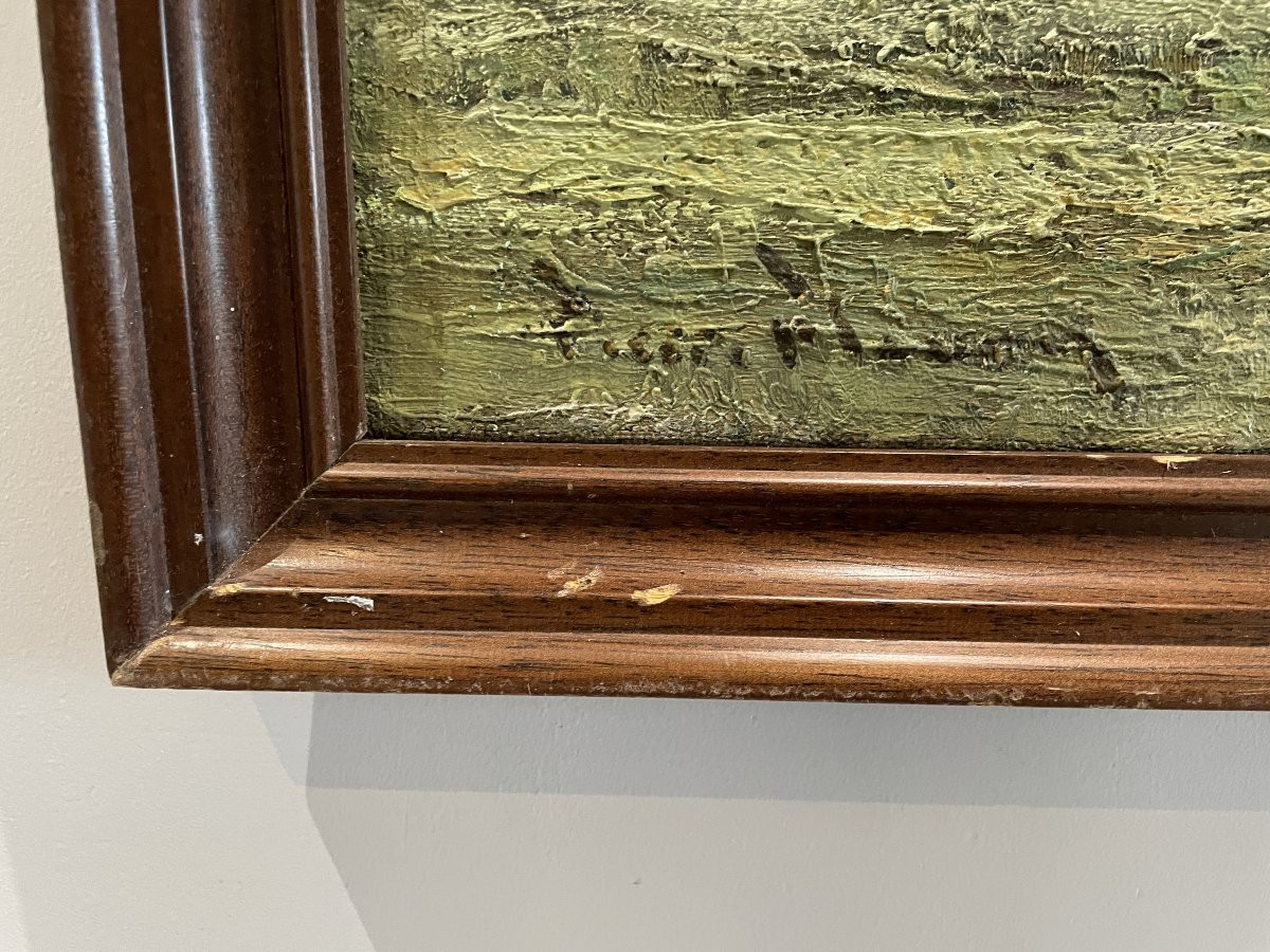 Pierre Fleury (1900-1985) - The Receding Waters, At The Nemours Bridge-photo-3