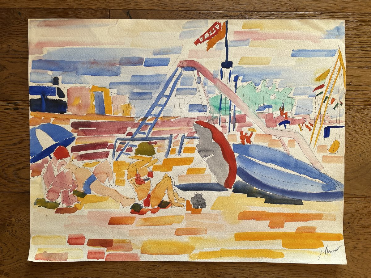 Yves L'Henoret dit "Léno" (1943-2015) - La plage-photo-4