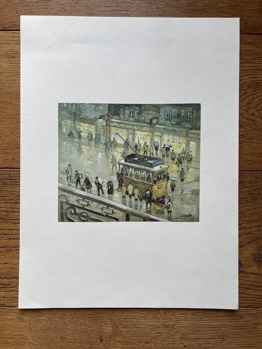 Pierre Péron (1905-1988) - Brest - Ensemble de 4 lithographies couleur-photo-2