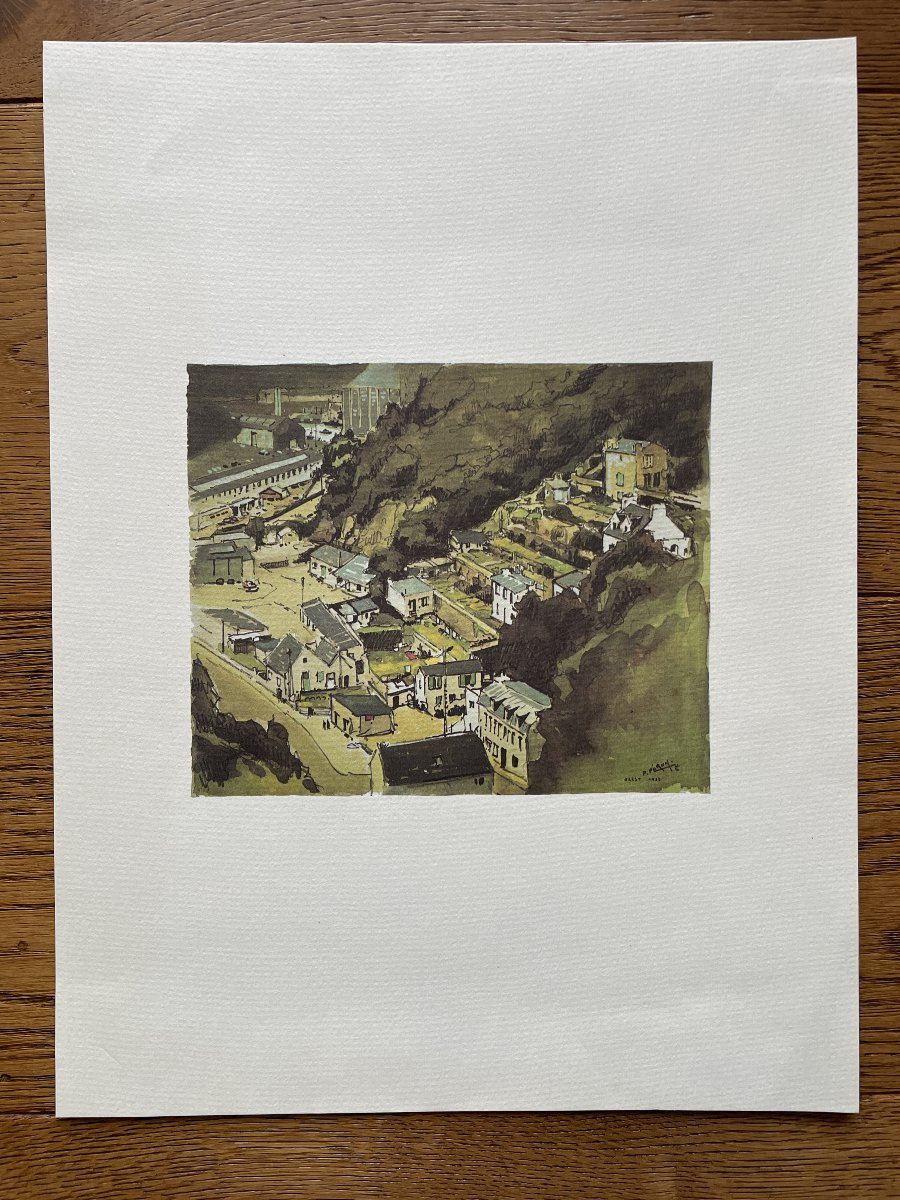 Pierre Péron (1905-1988) - Brest - Ensemble de 4 lithographies couleur-photo-3