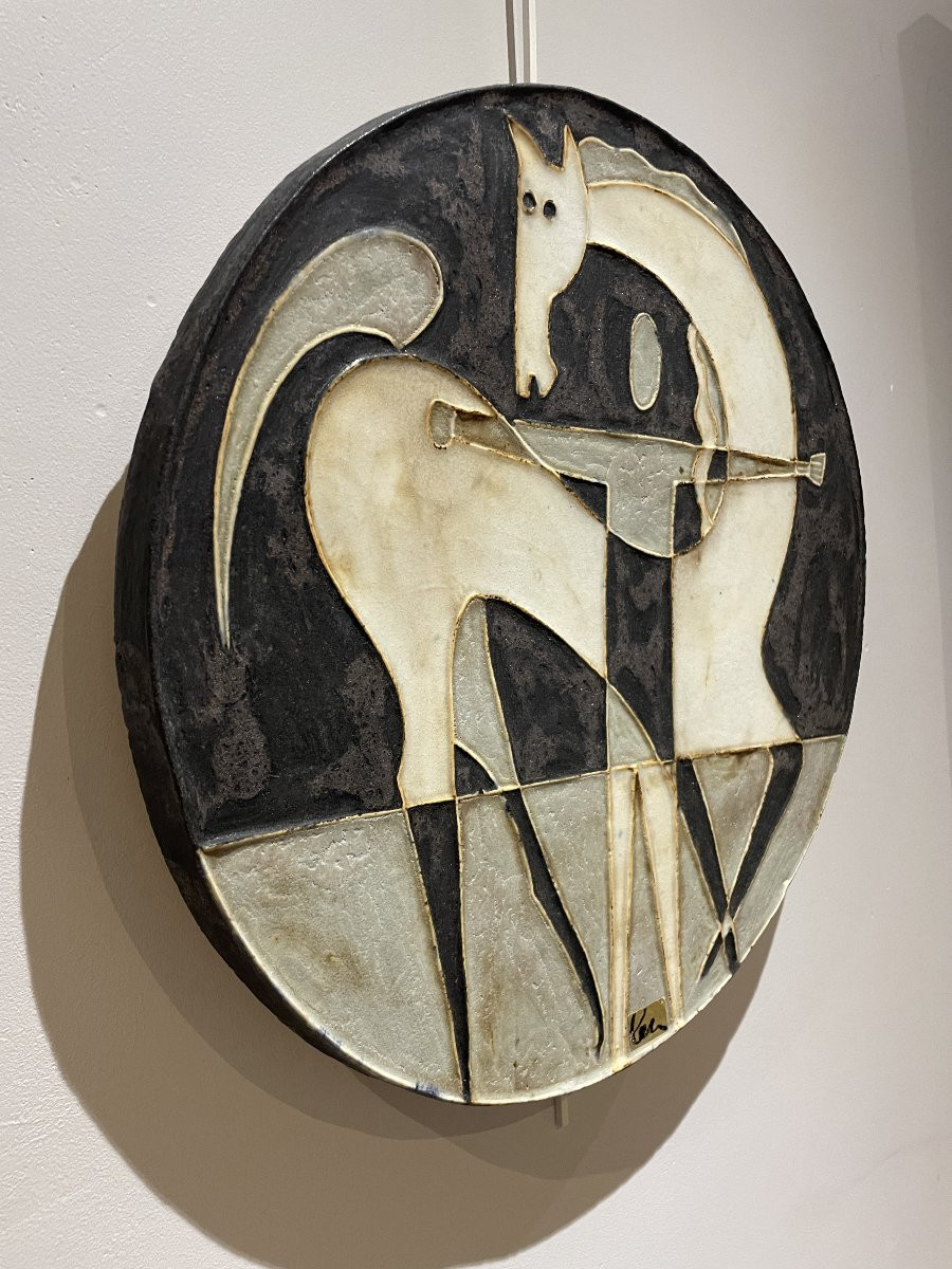Helmut Schaffenacker (1921-2010) - Grand relief mural circulaire - Années 1960-photo-2