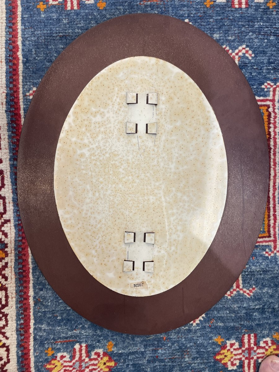 Egon Hillebrand - Grand miroir éclairant oval-photo-1