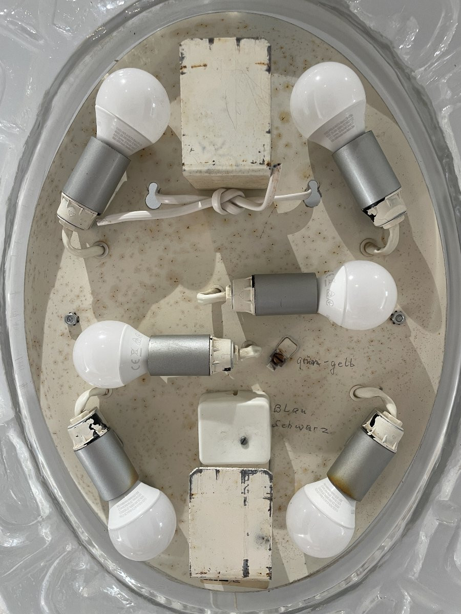 Egon Hillebrand - Grand miroir éclairant oval-photo-2