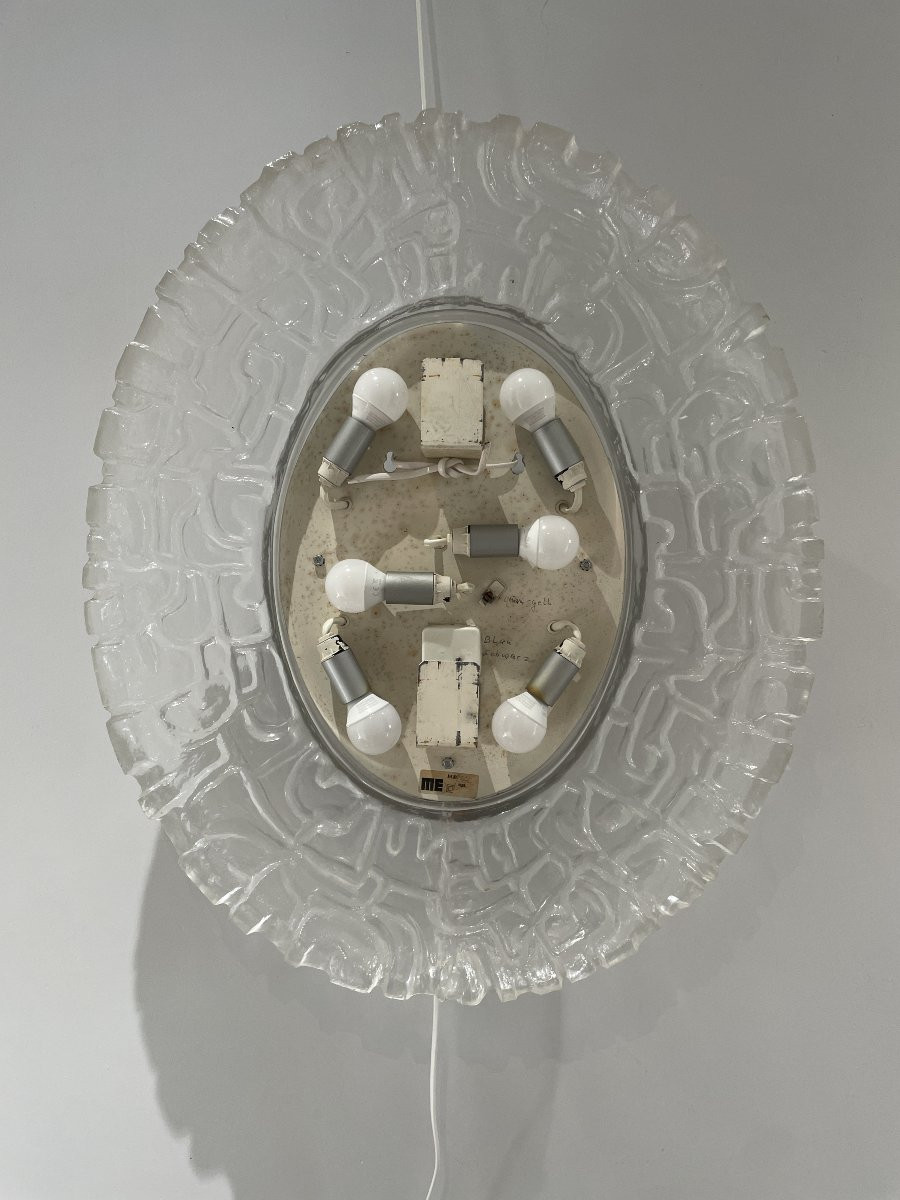 Egon Hillebrand - Grand miroir éclairant oval-photo-3