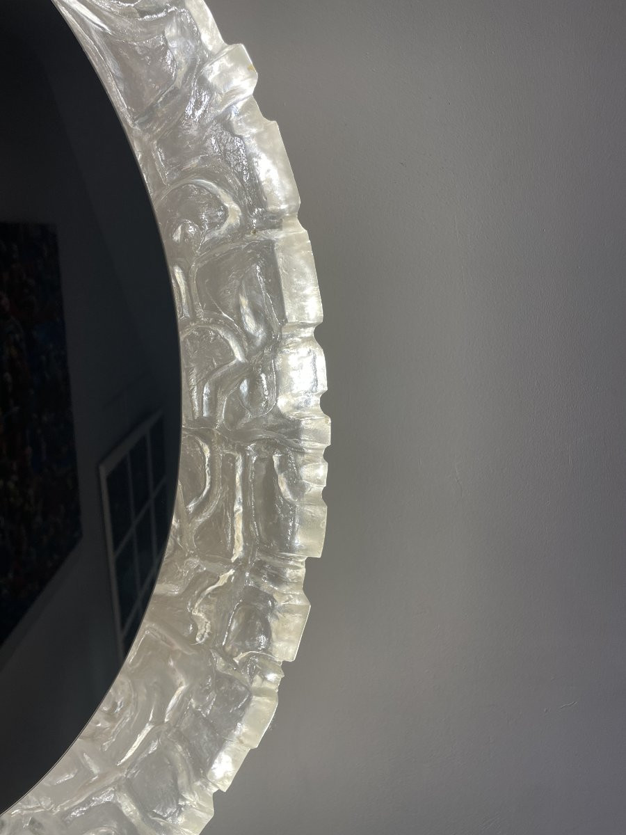 Egon Hillebrand - Grand miroir éclairant oval-photo-4