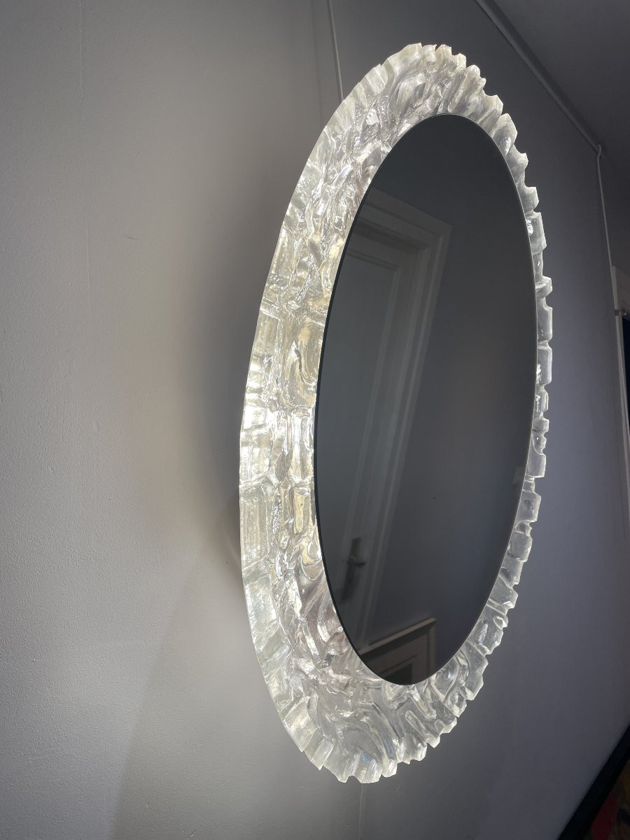 Egon Hillebrand - Grand miroir éclairant oval-photo-6