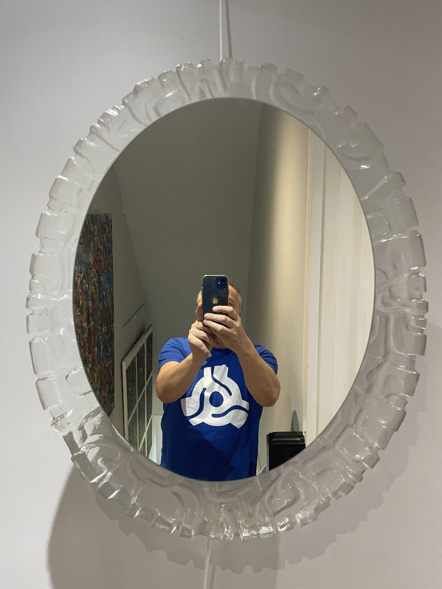 Egon Hillebrand - Grand miroir éclairant oval-photo-8