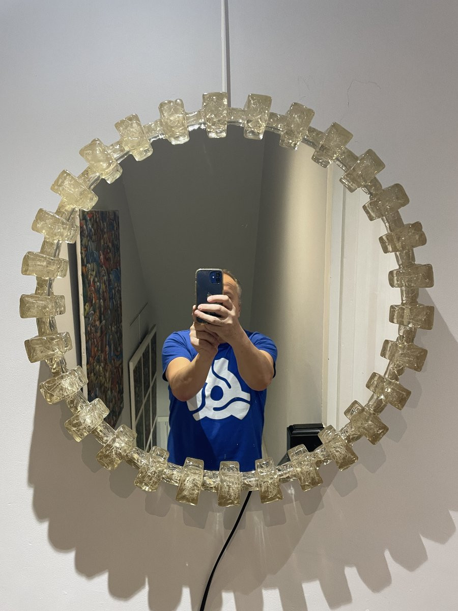 Egon Hillebrand - Miroir éclairant circulaire-photo-2