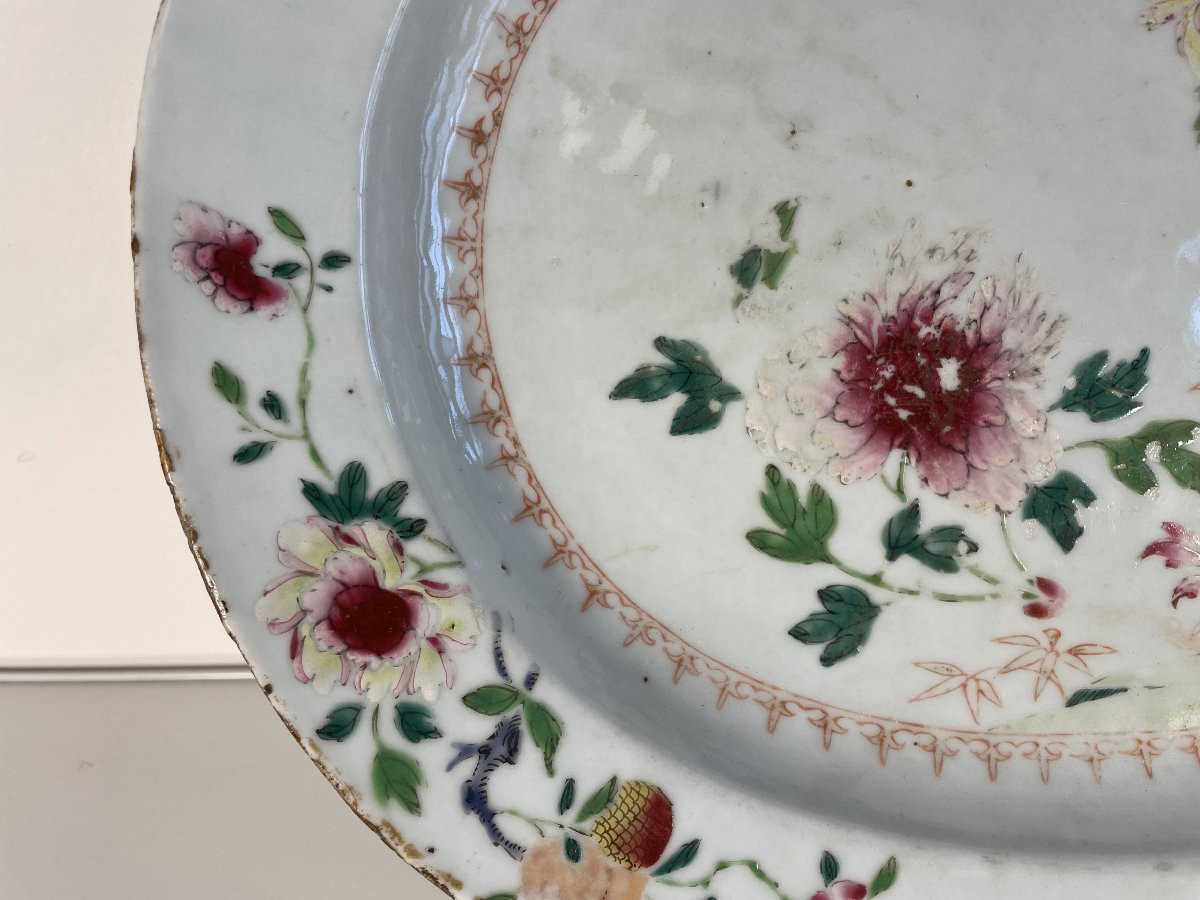 Large Oval Porcelain Platter From The East India Company – 18th Century-photo-4