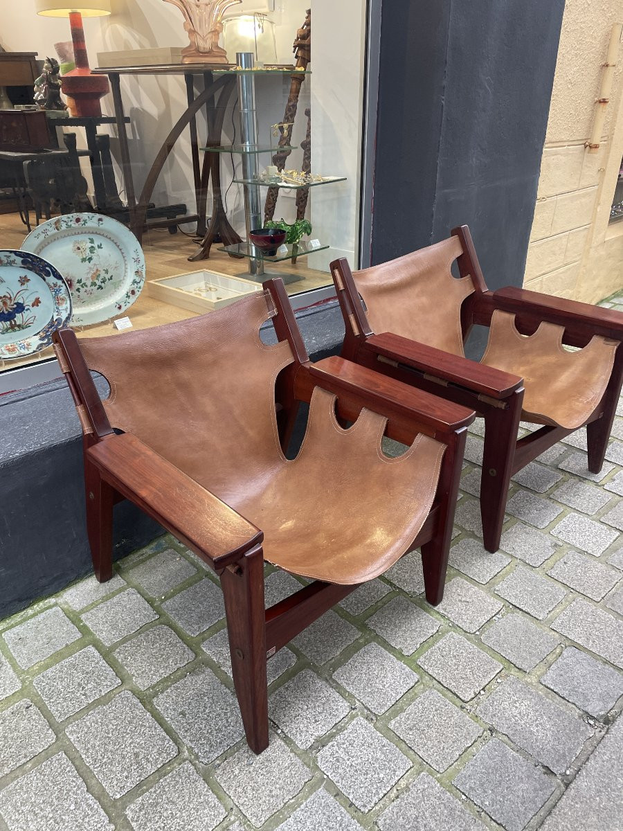 Sergio Rodrigues (1927-2014) - Paire de fauteuils "Kilin"-photo-2