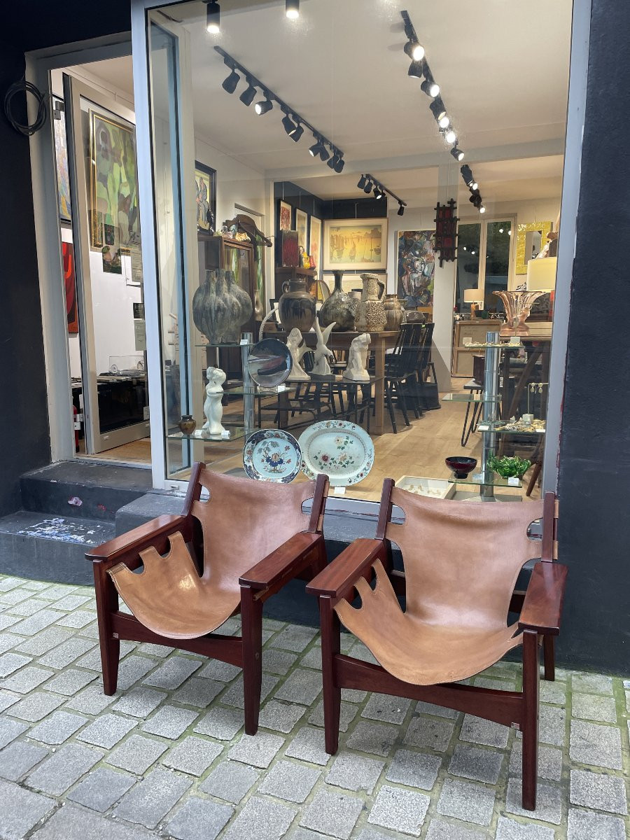 Sergio Rodrigues (1927-2014) - Paire de fauteuils "Kilin"-photo-4