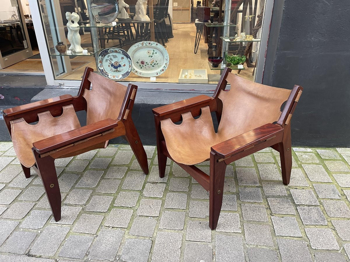 Sergio Rodrigues (1927-2014) - Paire de fauteuils "Kilin"-photo-8