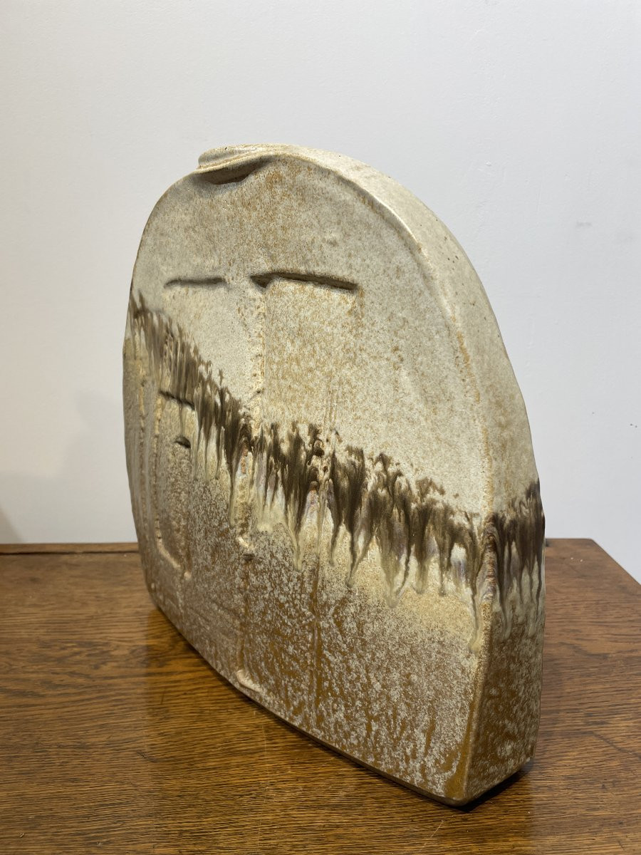 Heiner Balzar (1937-) - Steuler Keramik - Germany - Large Half-moon Vase-photo-4