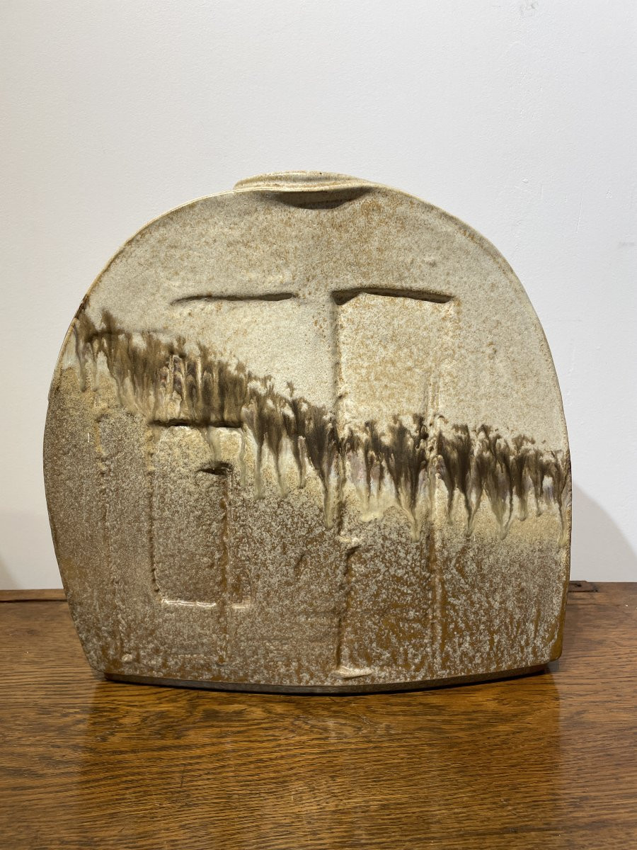 Heiner Balzar (1937-) - Steuler Keramik - Germany - Large Half-moon Vase-photo-5