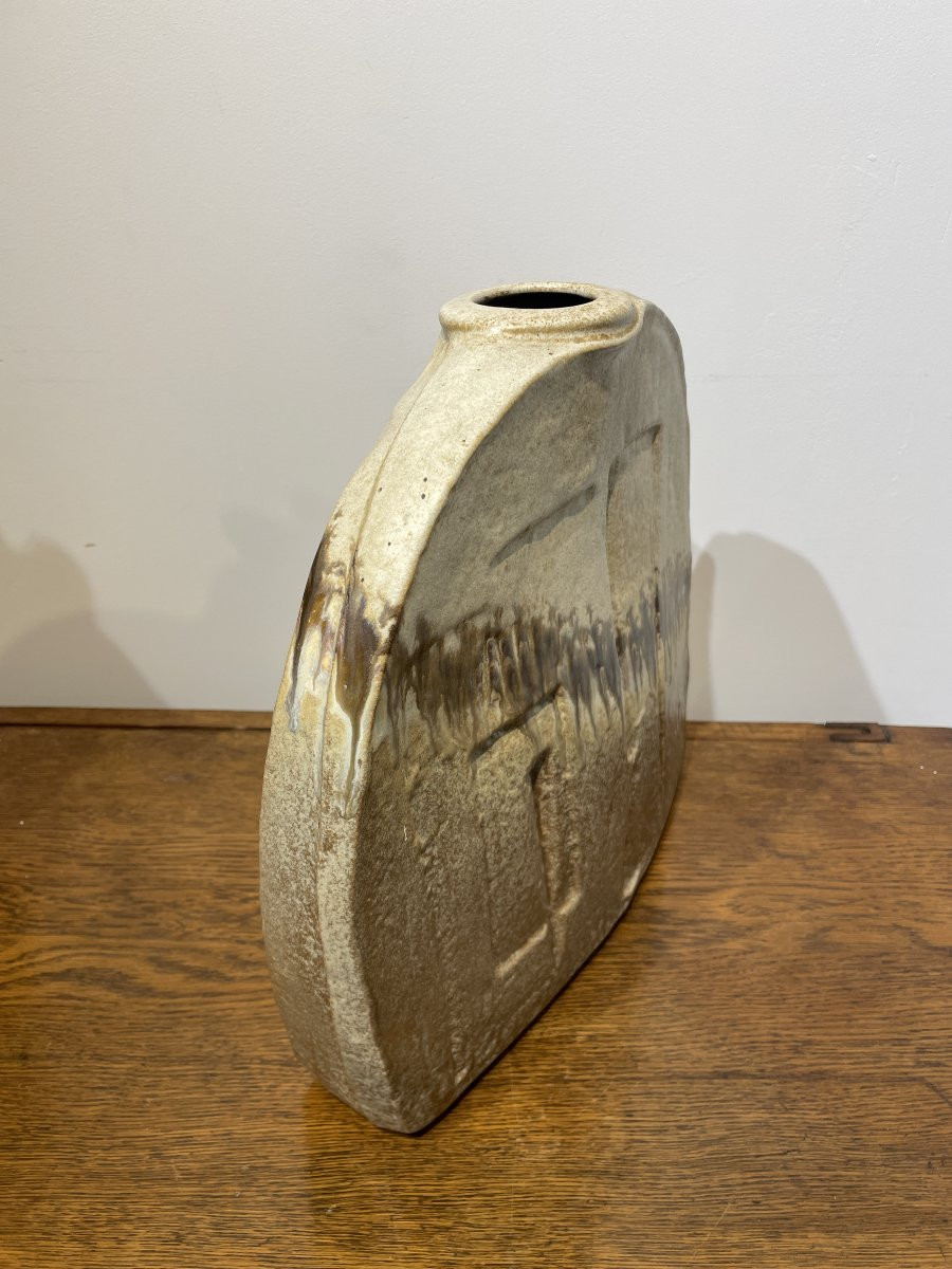 Heiner Balzar (1937-) - Steuler Keramik - Germany - Large Half-moon Vase-photo-6