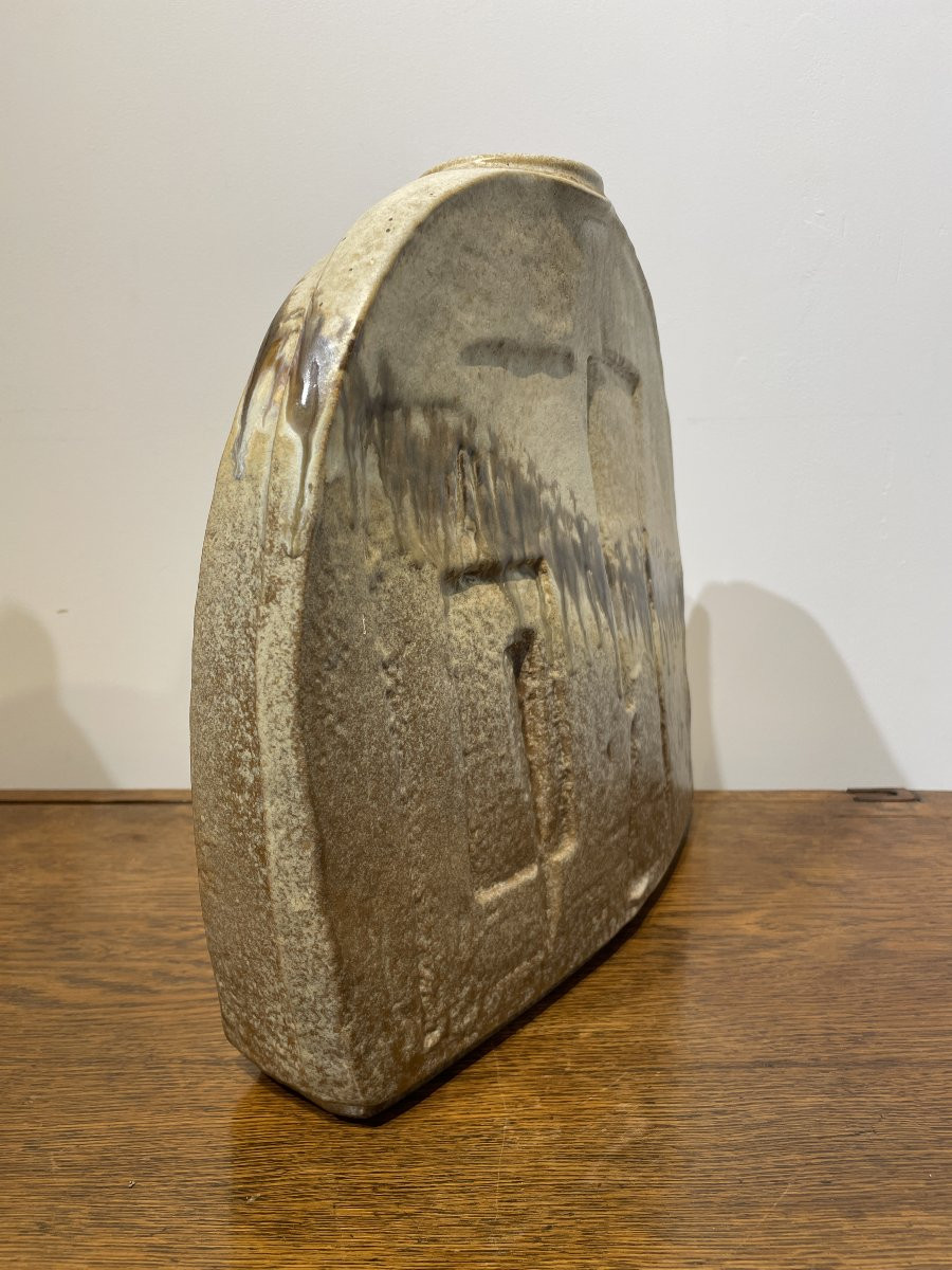 Heiner Balzar (1937-) - Steuler Keramik - Germany - Large Half-moon Vase-photo-7