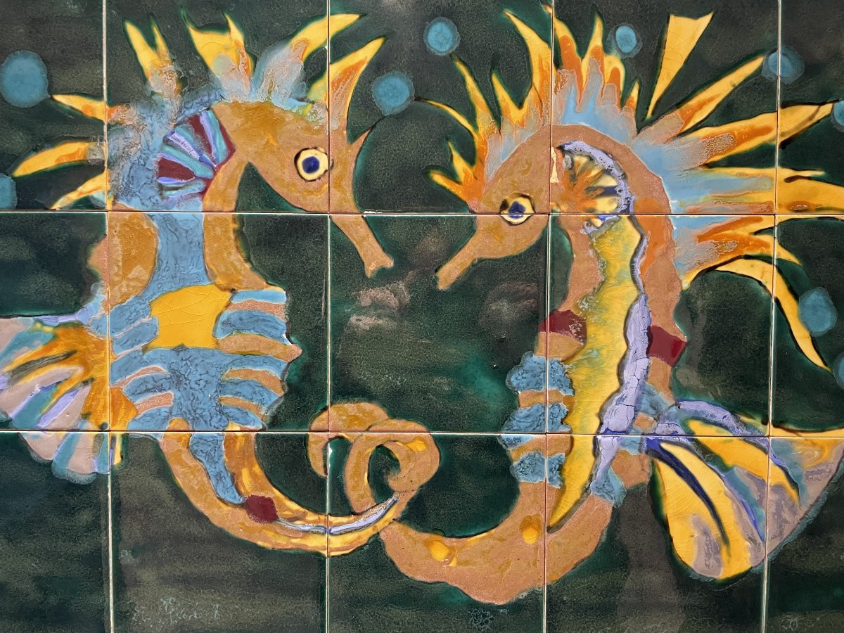 Bel Delecourt (isabelle Delecourt 1915-2017) - Large Earthenware Panel-photo-2