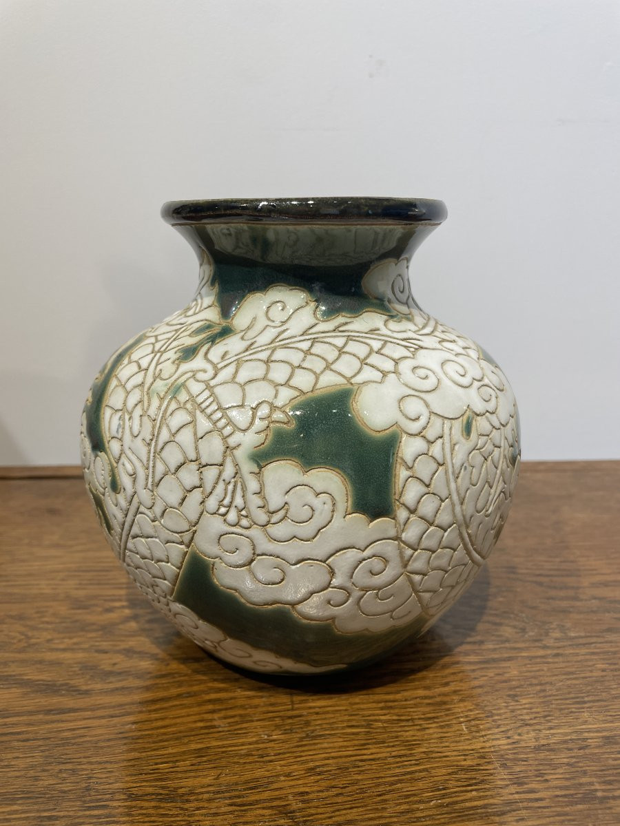 Bien Hoa Workshop - Indochina Vietnam - Vase With Dragons-photo-4
