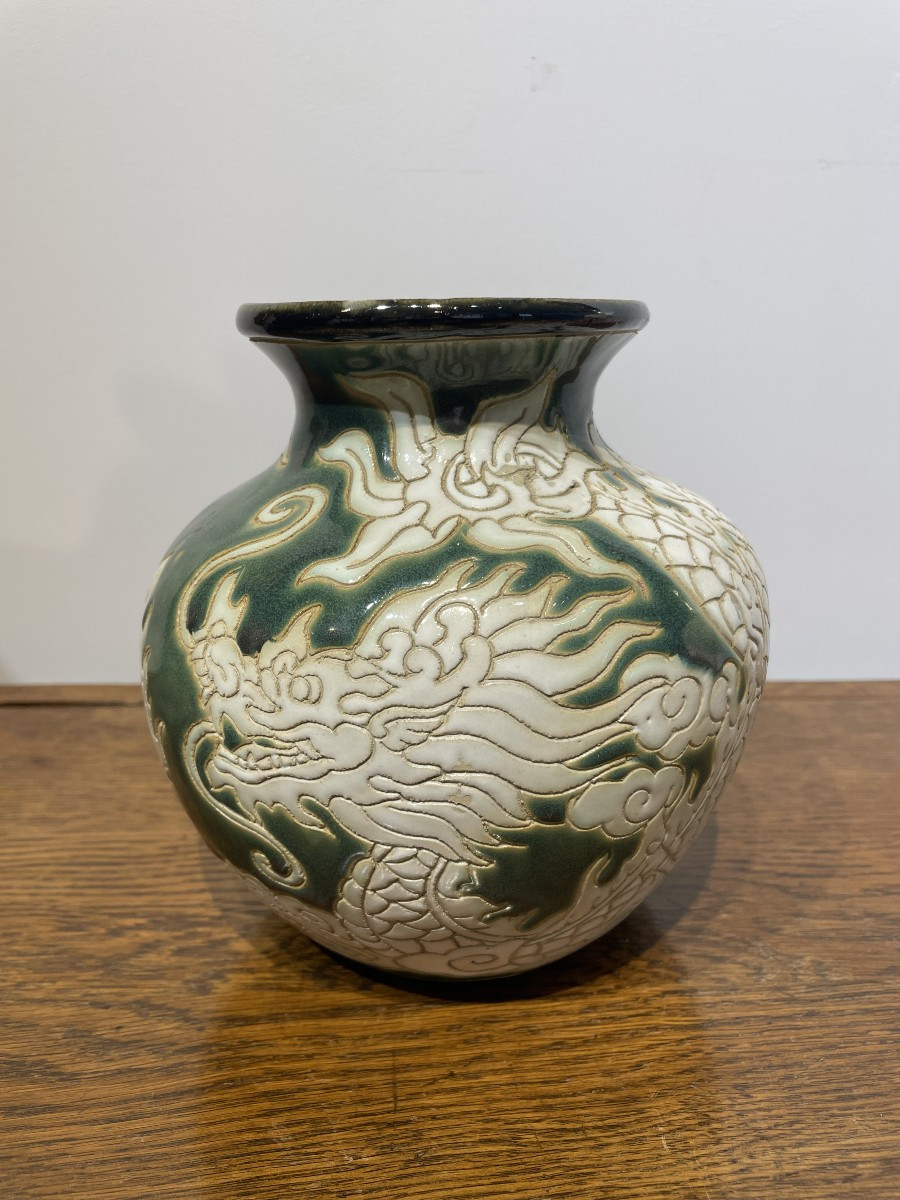 Bien Hoa Workshop - Indochina Vietnam - Vase With Dragons