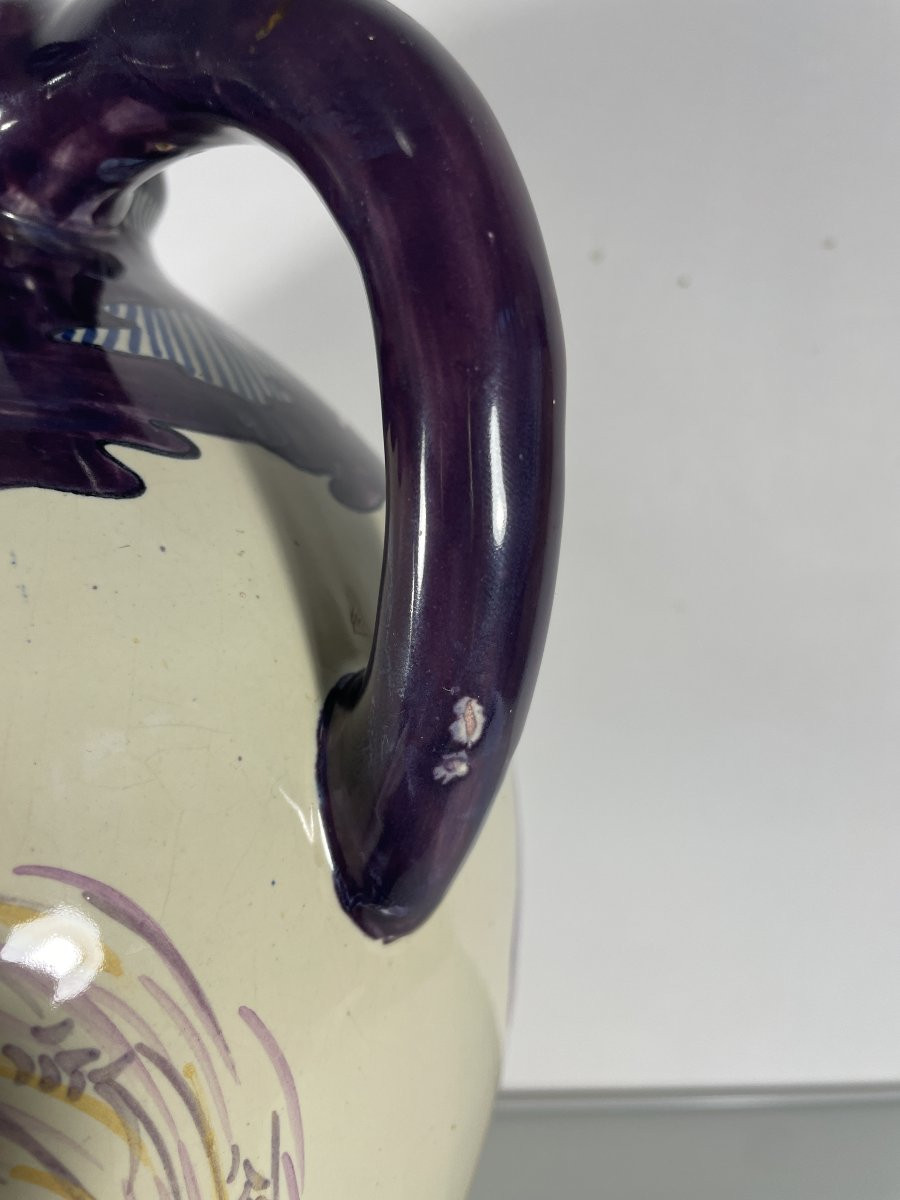 Paul Fouillen  (1899-1958) - HB Quimper - Grand Vase Pichet-photo-8